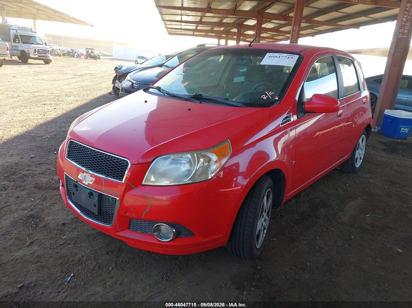 2009 Chevrolet Aveo, Rear, IAAI, VIN KL1TG66EX9B323446 — photo 2