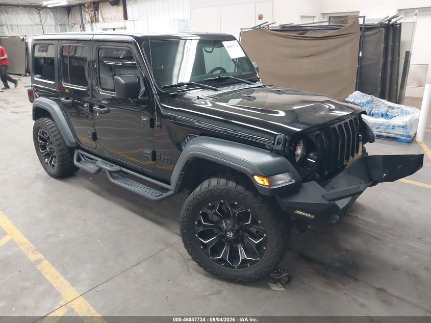 2021 Jeep Wrangler Unlimited Sport S 4X4, Front, IAAI, VIN 1C4HJXDN6MW786467