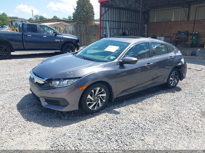 Vin: 19xfc2f73he010736, lot: 46547221, honda civic ex 20172