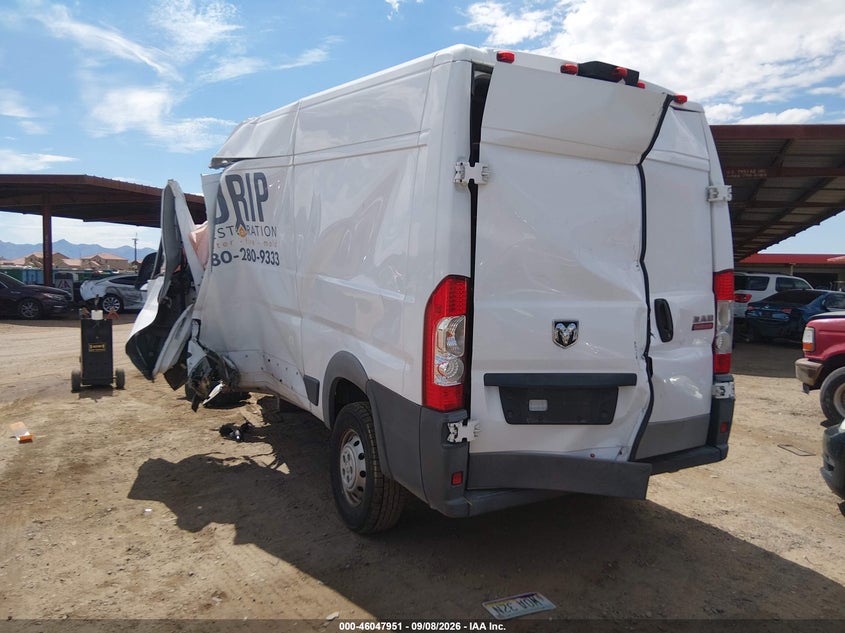 Vin: 3c6trvbg7je120775, lot: 46547406, ram promaster 1500 high roof 136 wb 20183