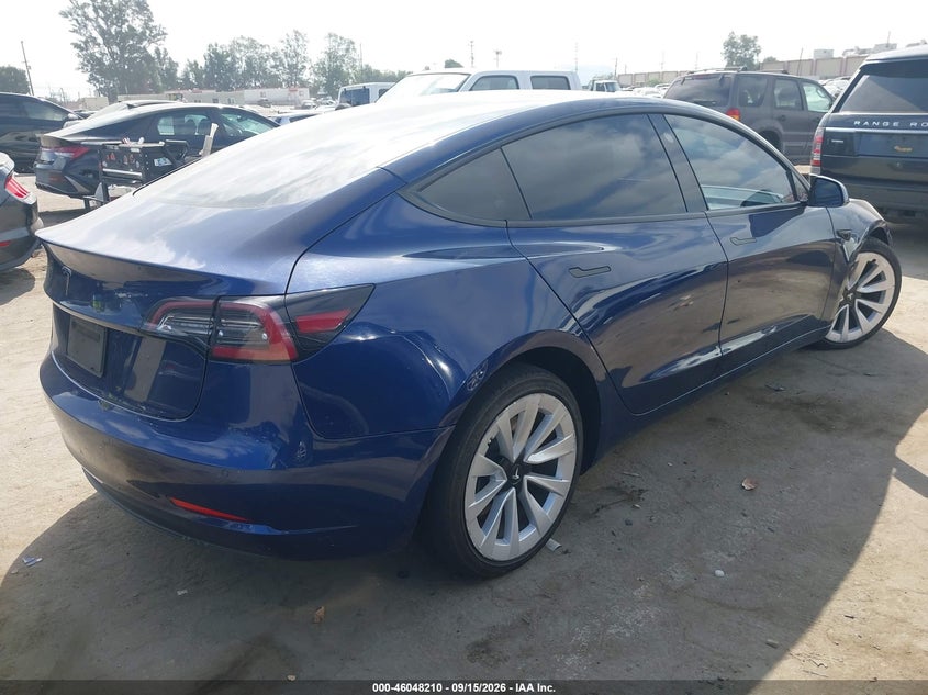 Vin: 5yj3e1ea6nf143808, lot: 46547665, tesla model 3 rear-wheel drive 20224
