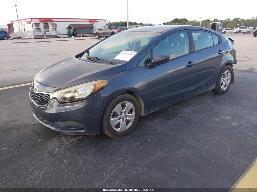 Vin: knafk4a67g5573406, lot: 46548021, kia forte lx 20162