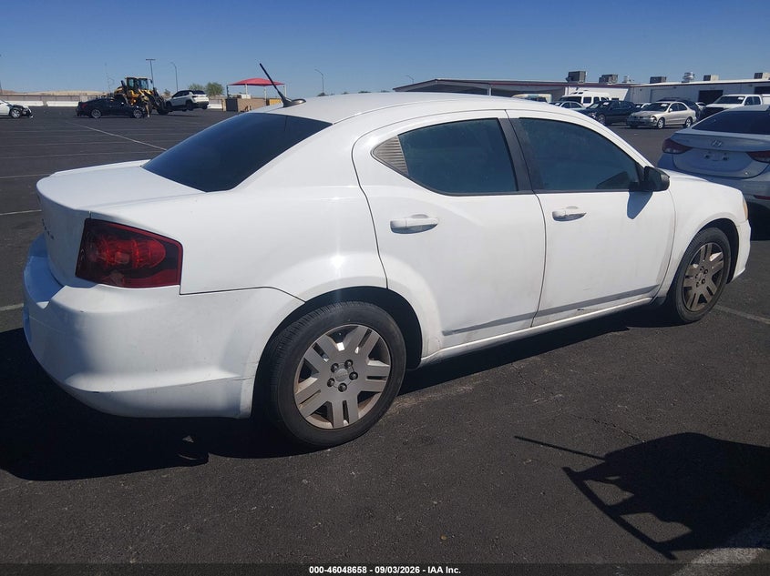DODGE AVENGER 2013 VIN 1C3CDZAB7DN544708