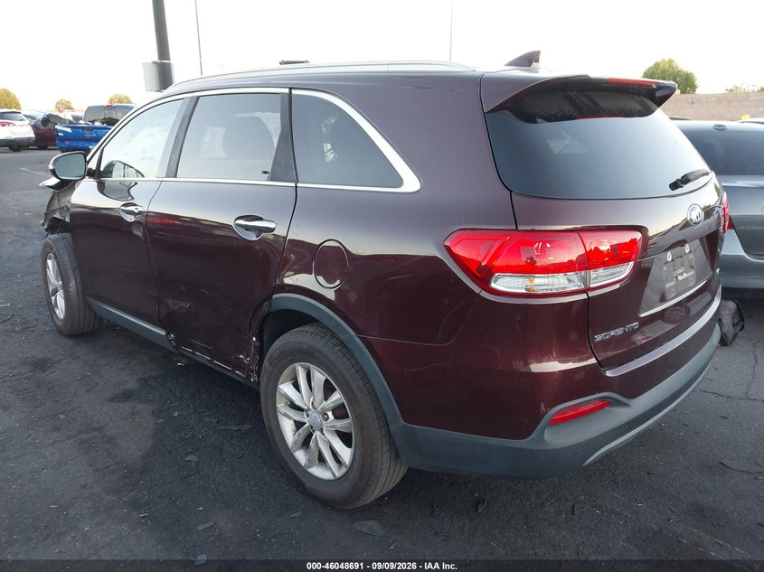 Vin: 5xypg4a3xjg347728, lot: 46548146, kia sorento 2.4l lx 20183