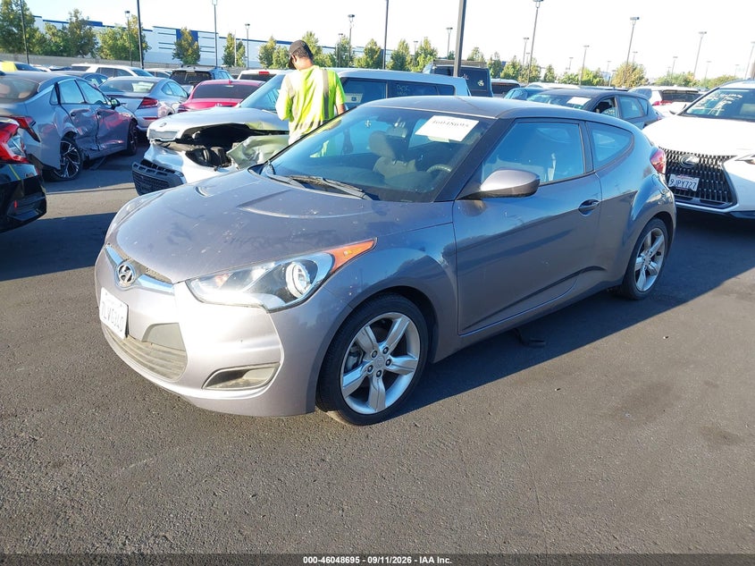 Vin: kmhtc6adxfu243644, lot: 46548150, hyundai veloster 20152