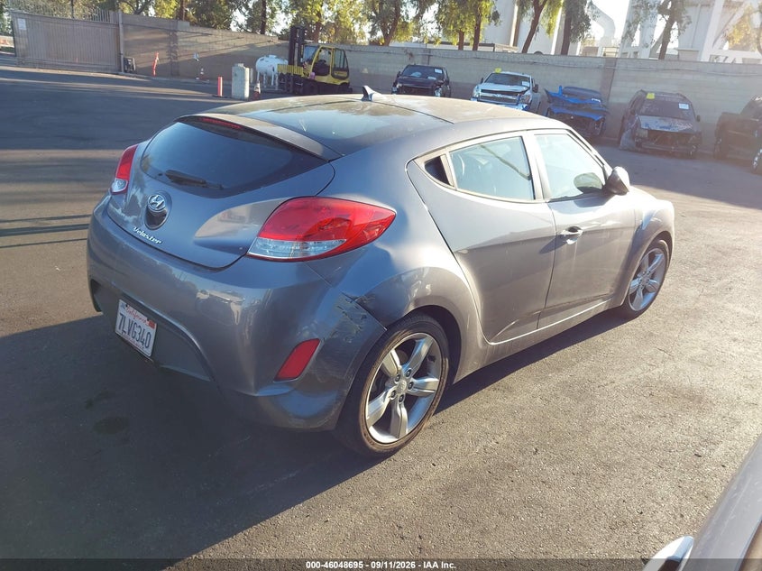 Vin: kmhtc6adxfu243644, lot: 46548150, hyundai veloster 20154
