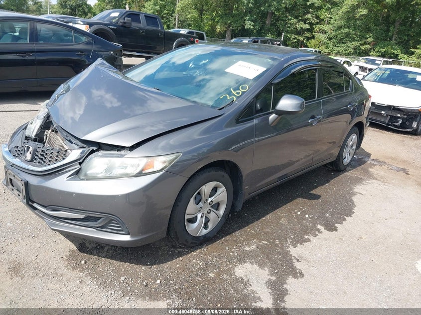 Vin: 2hgfb2f54dh585249, lot: 46548213, honda civic lx 20132