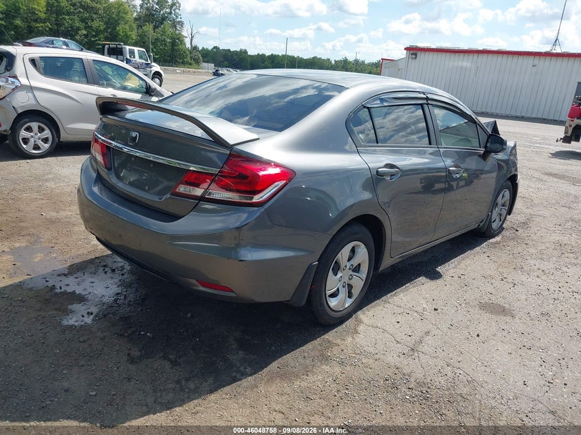 Vin: 2hgfb2f54dh585249, lot: 46548213, honda civic lx 20134