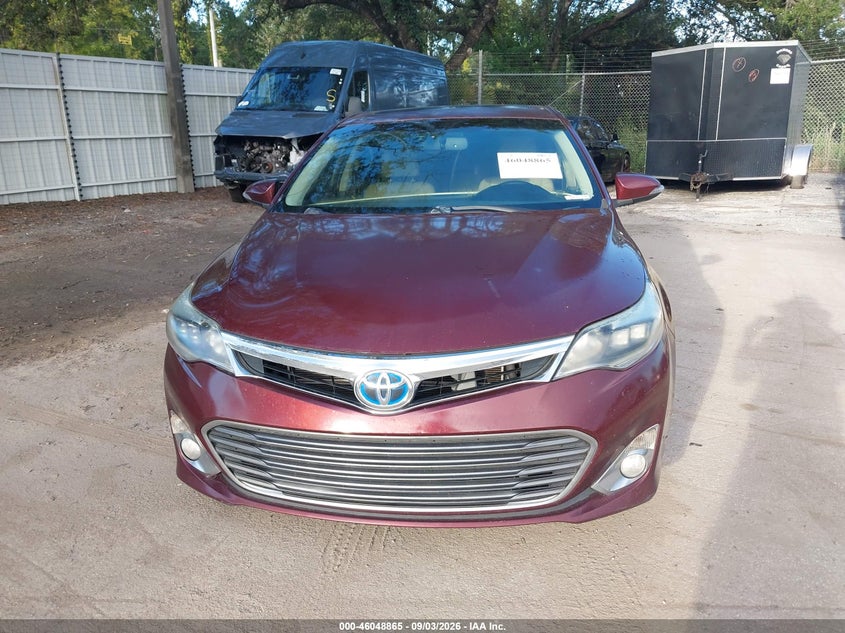2014 TOYOTA AVALON SEDAN 2.5L I-4 DOHC, VVT, REGULAR , 156HP