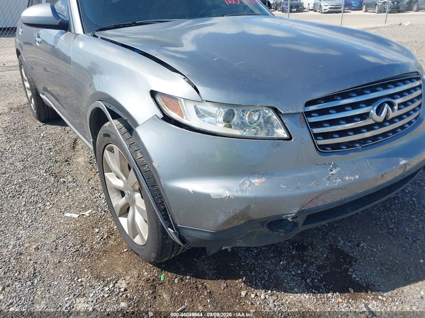 INFINITI FX45 2003 VIN JNRBS08W43X001675