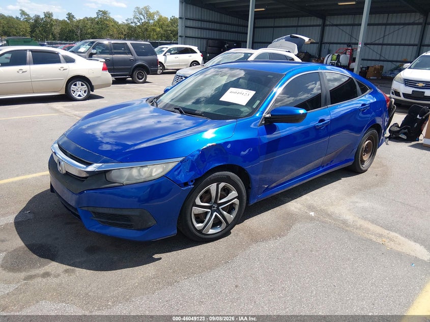 Vin: 19xfc2f55ge033383, lot: 46548609, honda civic lx 20162
