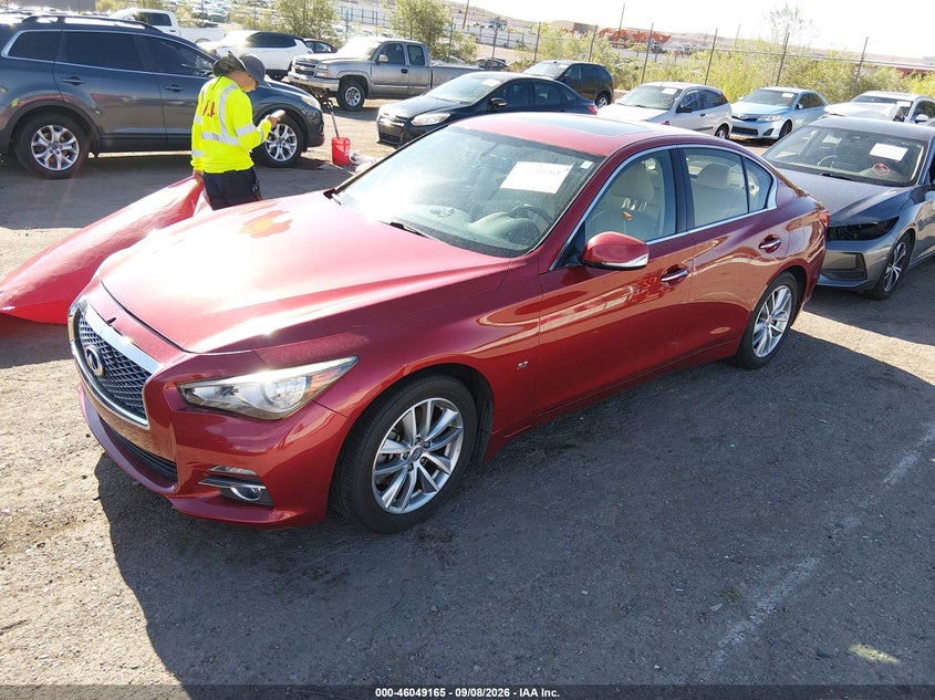 Vin: jn1bv7ar7em703419, lot: 46548651, infiniti q50 premium 20142
