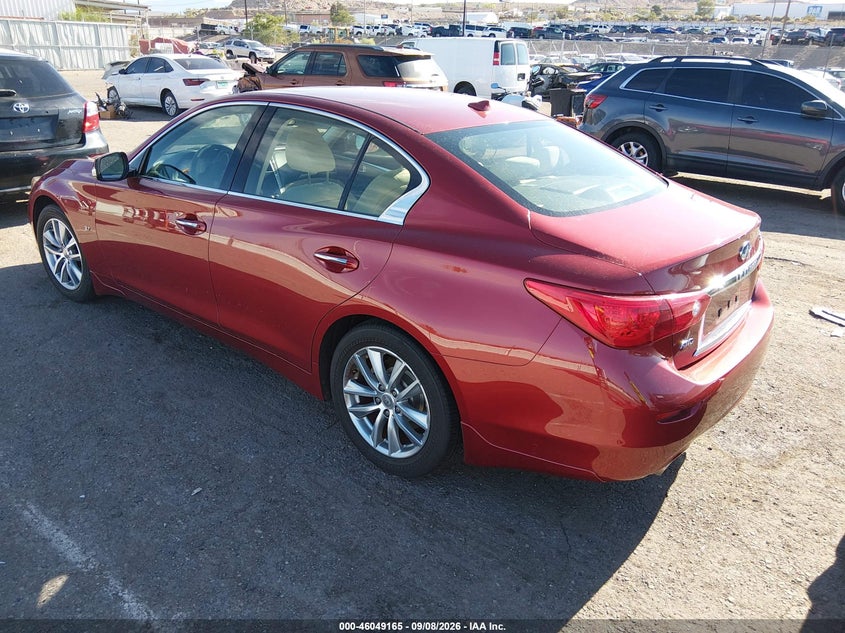 Vin: jn1bv7ar7em703419, lot: 46548651, infiniti q50 premium 20143