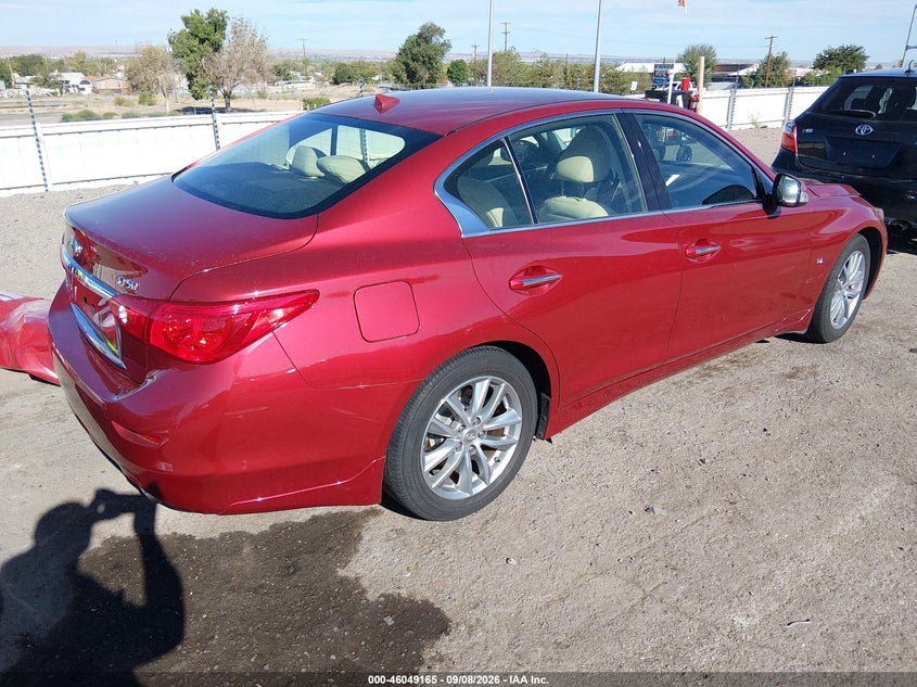 Vin: jn1bv7ar7em703419, lot: 46548651, infiniti q50 premium 20144