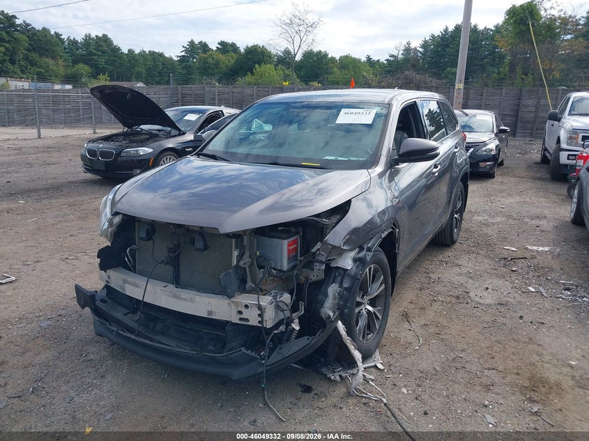 Vin: 5tdbzrfh2js866295, lot: 46548818, toyota highlander le plus 20182