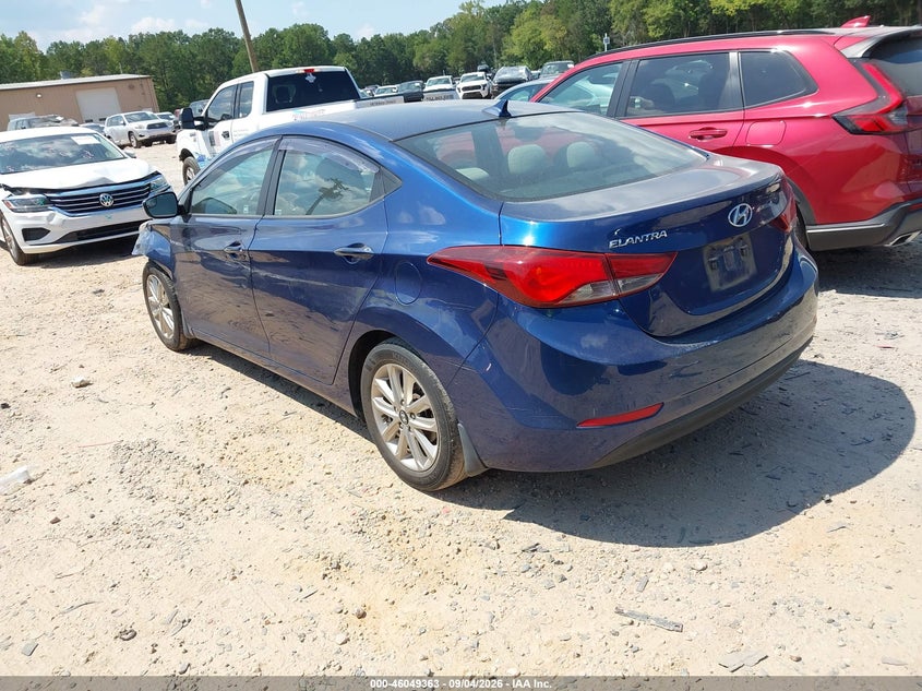 Vin: 5npdh4ae5fh591997, lot: 46548849, hyundai elantra se 20153