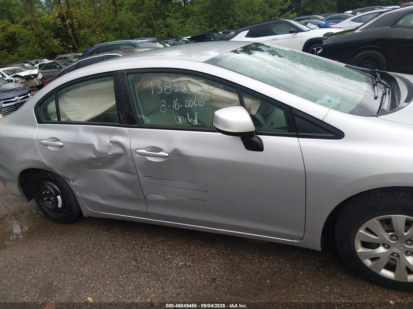 HONDA CIVIC 2012 VIN 19XFB2F57CE009583