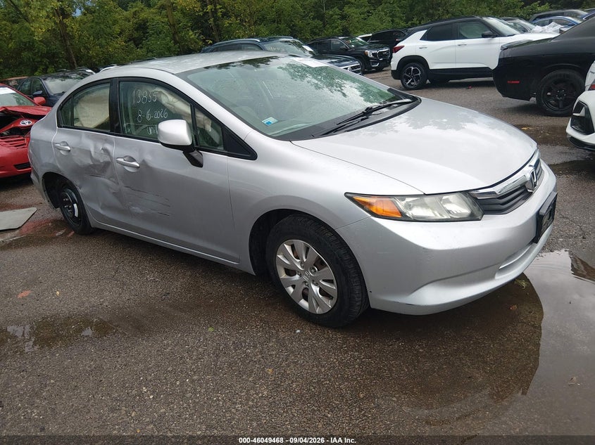 Vin: 19xfb2f57ce009583, lot: 46548954, honda civic lx 20121