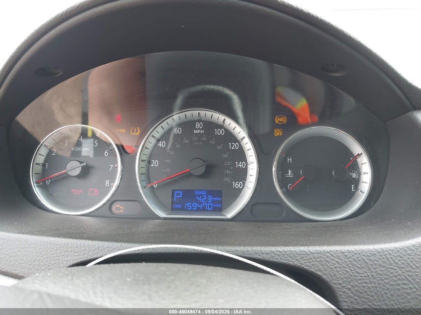 HYUNDAI SONATA 2009 VIN 5NPEU46CX9H567867