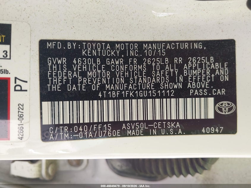 TOYOTA CAMRY - zdjęcie 9