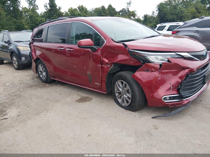 Vin: 5tdyrkec6ms071410, lot: 46549155, toyota sienna xle 2021 img_1