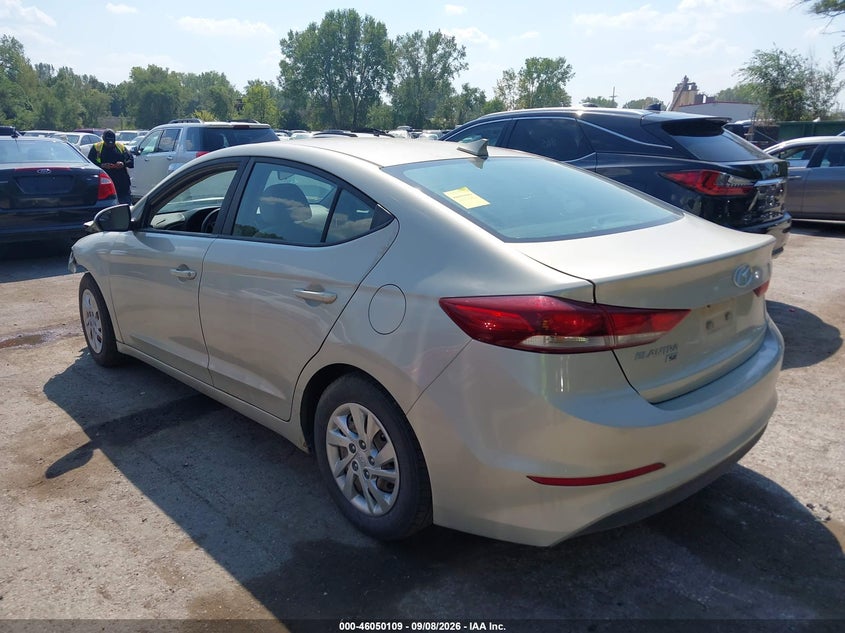 Vin: kmhd74lf8hu082189, lot: 46549595, hyundai elantra se 20173
