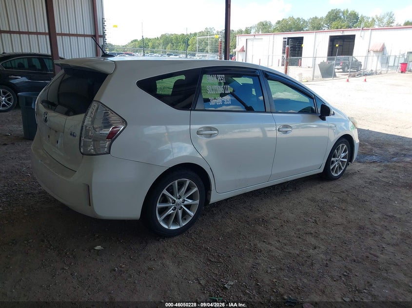Vin: jtdzn3eu7c3049026, lot: 46549714, toyota prius v five 20124