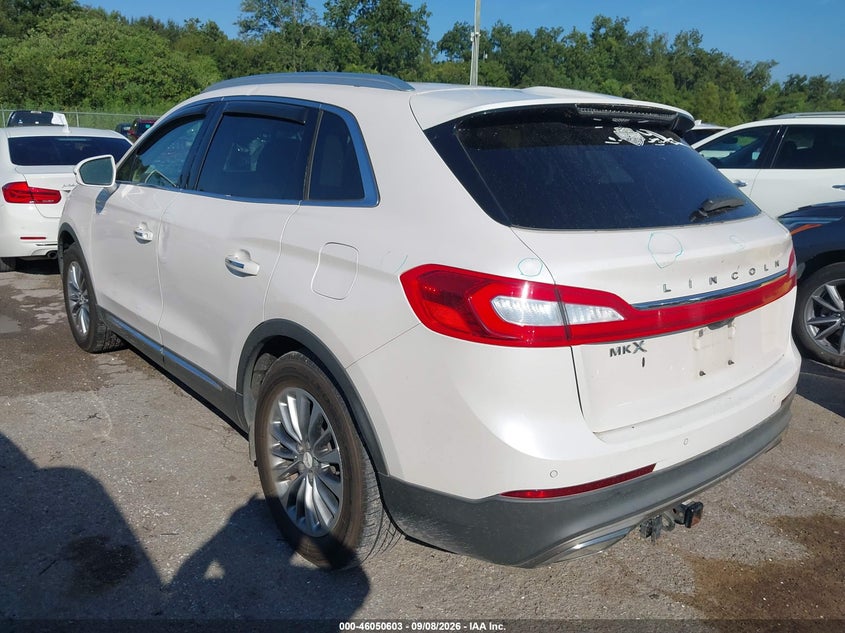 Vin: 2lmpj6kr7jbl25187, lot: 46550089, lincoln mkx select 20183