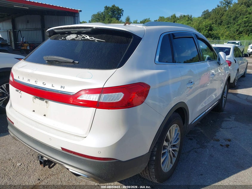 Vin: 2lmpj6kr7jbl25187, lot: 46550089, lincoln mkx select 20184