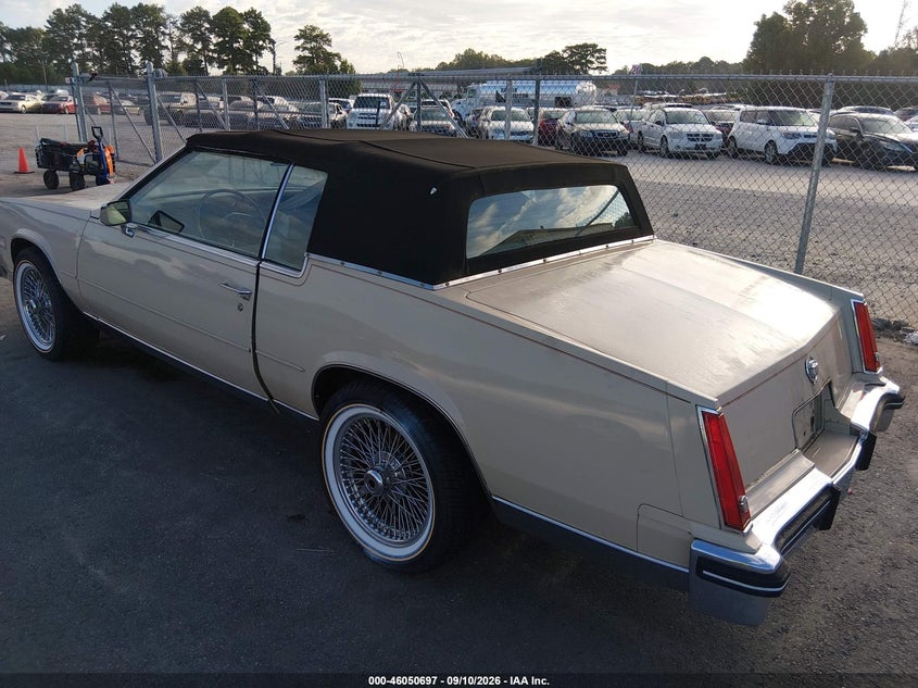 CADILLAC ELDORADO 1984 VIN 1G6AL5788EE630379
