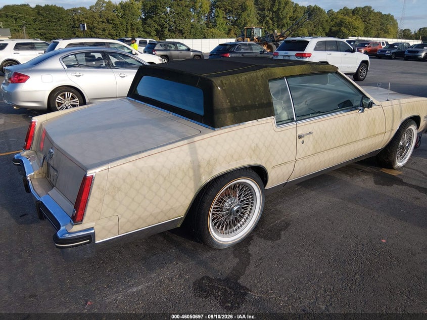 CADILLAC ELDORADO 1984 VIN 1G6AL5788EE630379