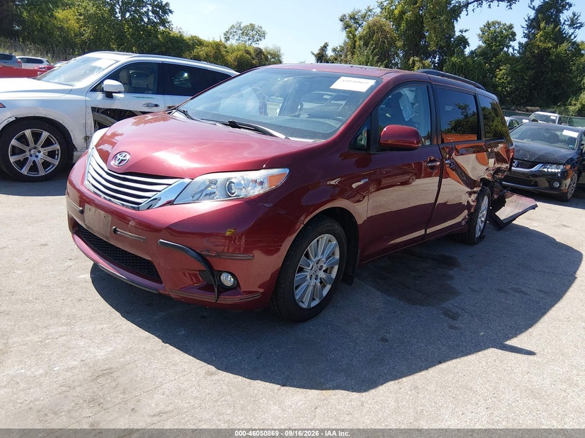 Vin: 5tddk3dc9gs131680, lot: 46550355, toyota sienna xle 7 passenger 20162