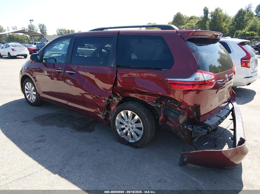 Vin: 5tddk3dc9gs131680, lot: 46550355, toyota sienna xle 7 passenger 20163