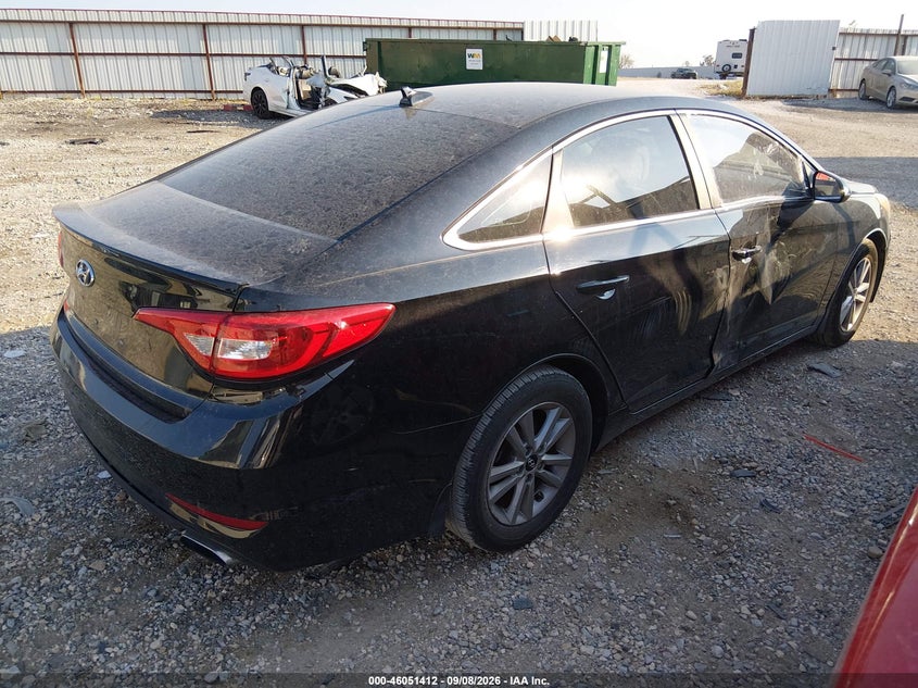 Vin: 5npe24af8hh523081, lot: 46550908, hyundai sonata se 20174
