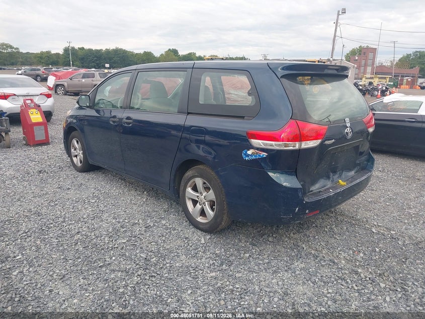 Vin: 5tdka3dc3bs007357, lot: 46551253, toyota sienna 20113