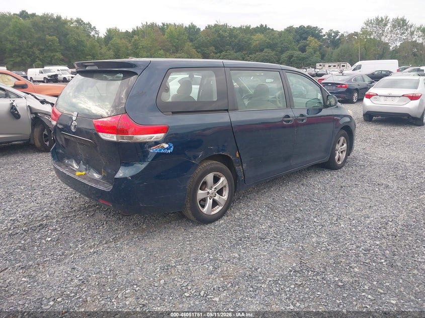 Vin: 5tdka3dc3bs007357, lot: 46551253, toyota sienna 20114