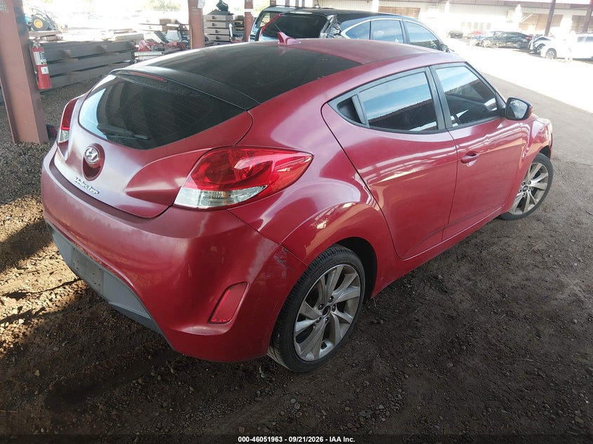 Vin: kmhtc6adxgu265869, lot: 46551470, hyundai veloster 20164