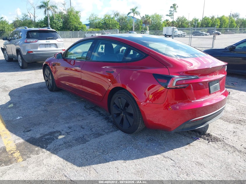 Vin: 5yj3e1ea8sf015663, lot: 46551520, tesla model 3 long range rear-wheel drive/standard rear-wheel drive 20253