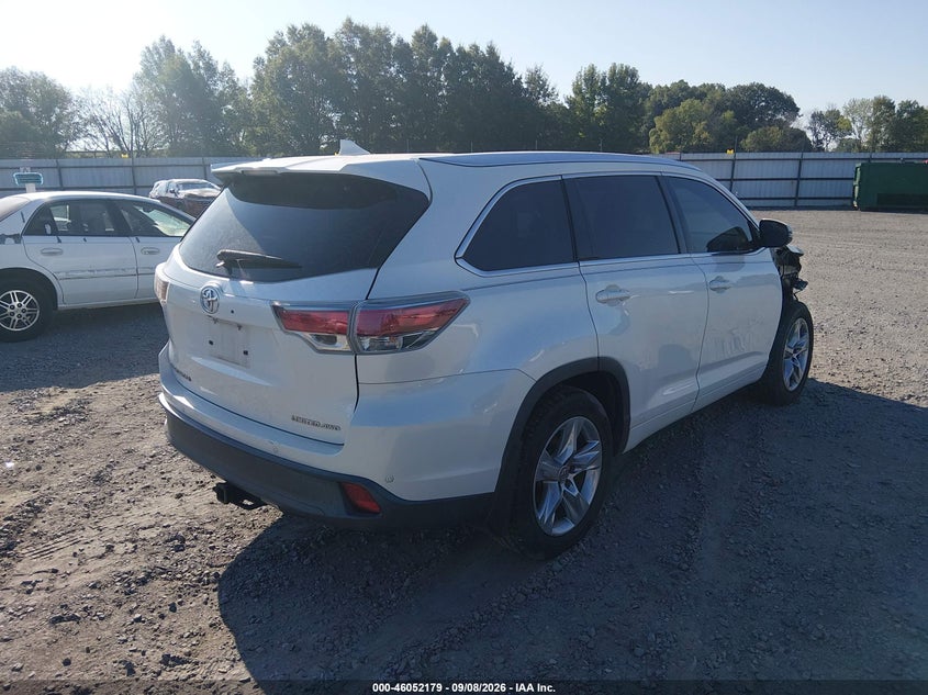 Vin: 5tddkrfh3fs073544, lot: 46551700, toyota highlander limited platinum v6 20154
