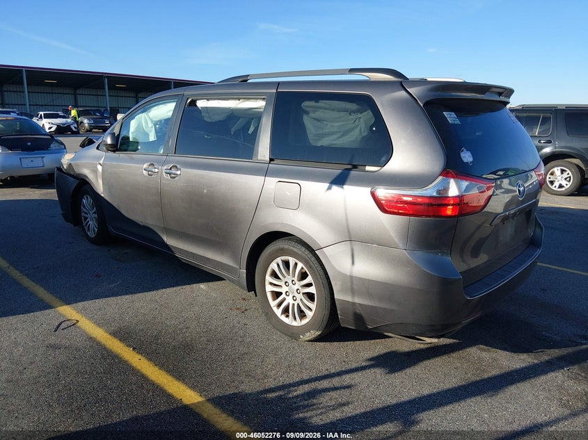 Vin: 5tdyk3dc9fs601111, lot: 46551797, toyota sienna xle 8 passenger 20153