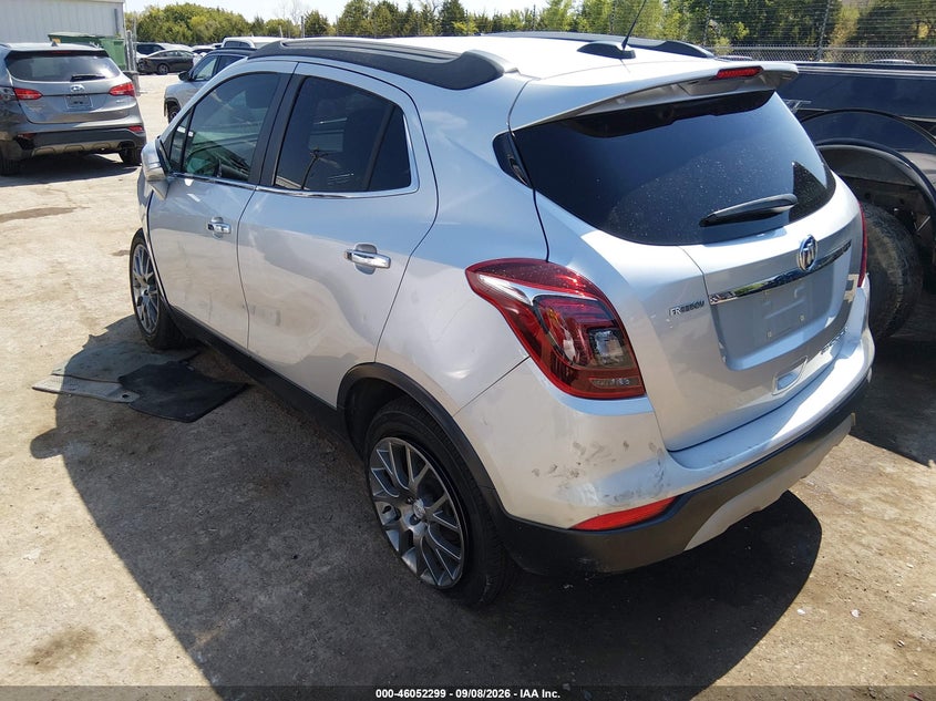 Vin: kl4cj1smxkb726384, lot: 46551820, buick encore fwd sport touring 20193