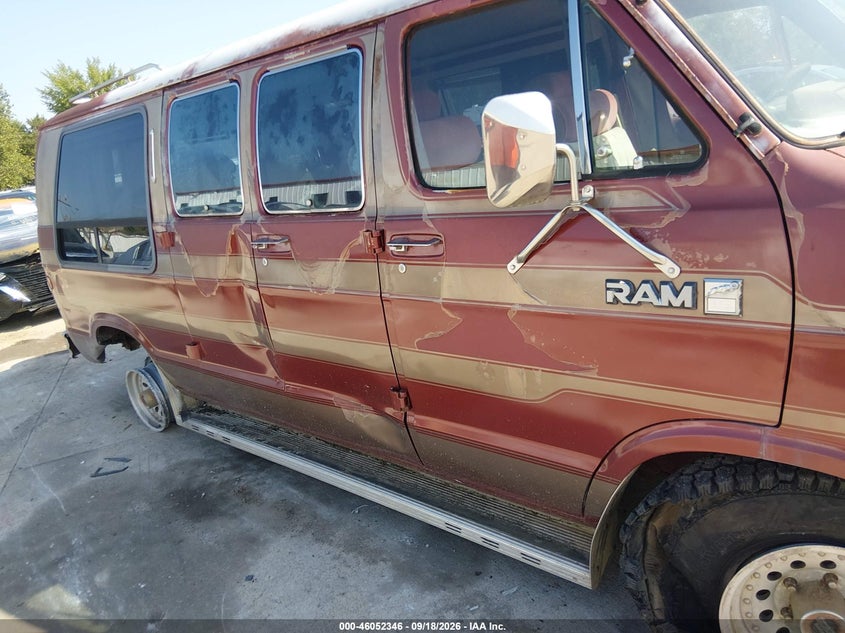 DODGE RAM VAN 1985 VIN 2B6HB23TXFK316905