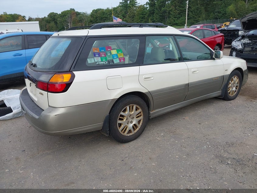 SUBARU OUTBACK 2001 VIN 4S3BH896317631048