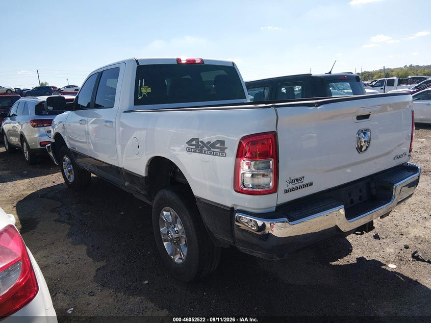 Vin: 3c6ur5dlxlg160287, lot: 46552043, ram 2500 big horn  4x4 6'4 box 20203