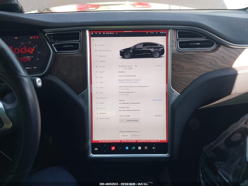 TESLA MODEL X 2016 VIN 5YJXCAE23GF013164