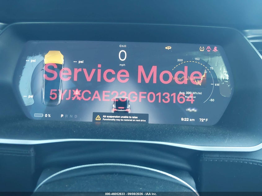 TESLA MODEL X 2016 VIN 5YJXCAE23GF013164