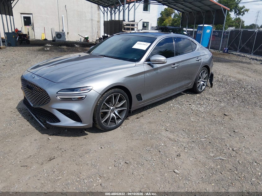 Vin: kmtg34ta8nu098195, lot: 46552353, genesis g70 2.0t awd 20222