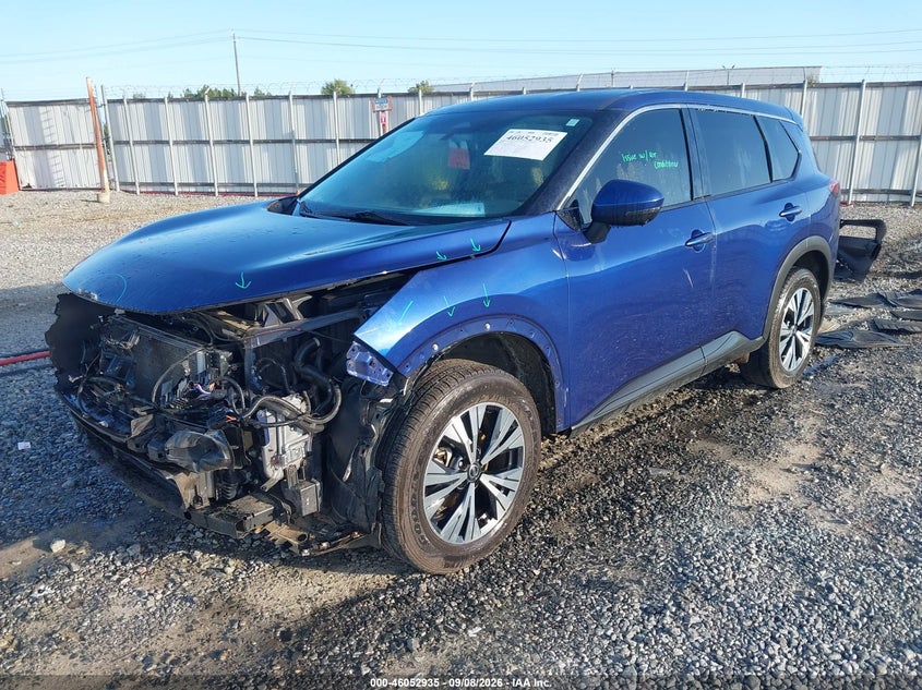 Vin: 5n1at3ba8mc818949, lot: 46552456, nissan rogue sv fwd 20212