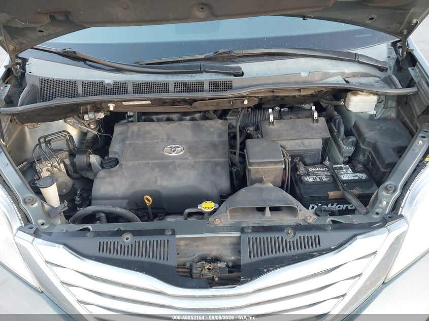 2012 TOYOTA SIENNA VAN 3.5L V-6 DOHC, VVT, REGULAR , 266HP