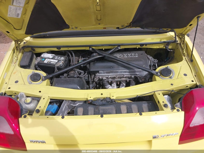 2001 TOYOTA MR2 CABRIO 1.8L I-4 DOHC, VVT, REGULAR , 138HP